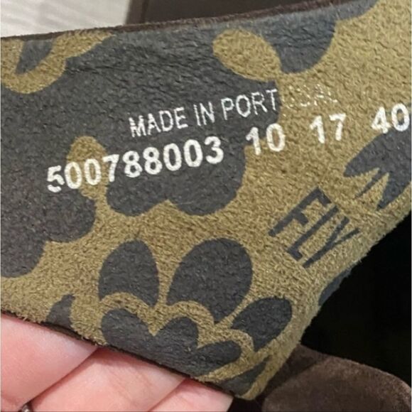 Fly London Suede Yama Wedge Bootie Sludge Brown Lace Up 10 - Picture 7 of 8